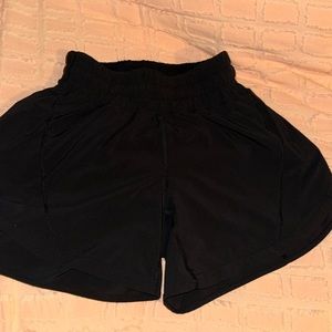 Black 5’ track shorts lululemon